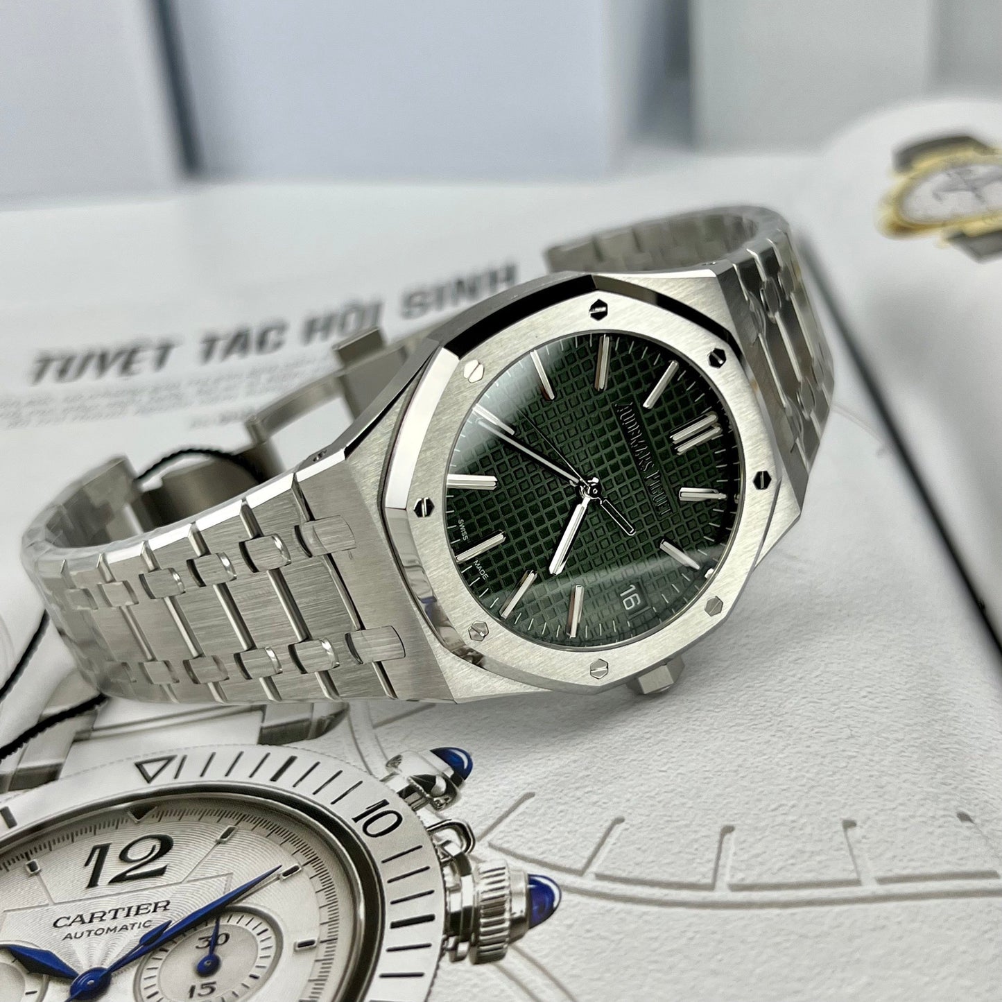 Audemars Piguet Royal Oak 15510ST.OO.1320ST.04 1:1 Mejor edición ZF Factory Green Dial Versión más reciente