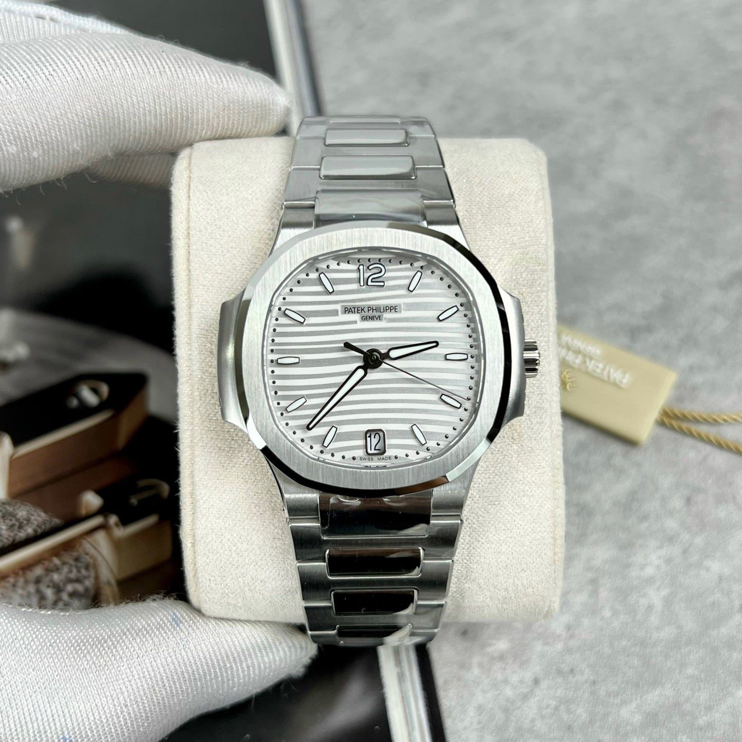 Patek Philippe Nautilus Damen 7118/1A-010 3K Werk 1:1 Beste Edition Swiss ETA324