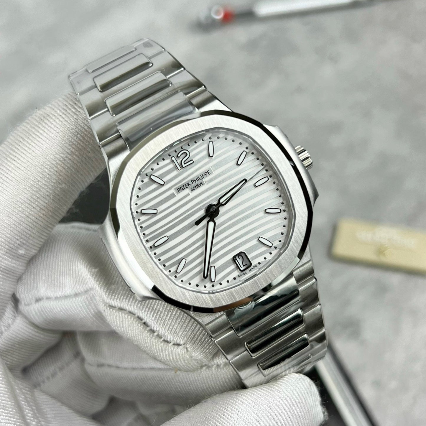 Patek Philippe Nautilus Damen 7118/1A-010 3K Werk 1:1 Beste Edition Swiss ETA324