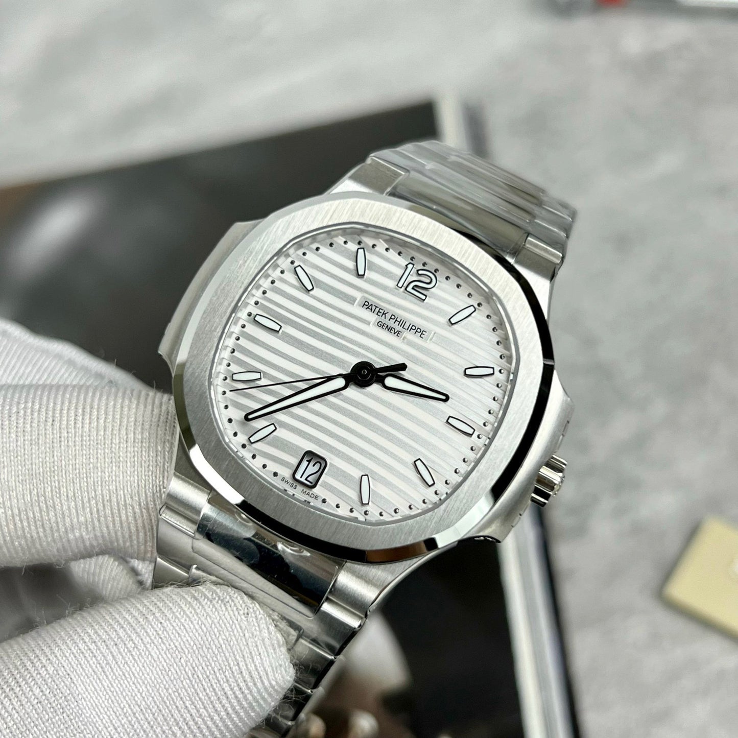 Patek Philippe Nautilus Damen 7118/1A-010 3K Werk 1:1 Beste Edition Swiss ETA324