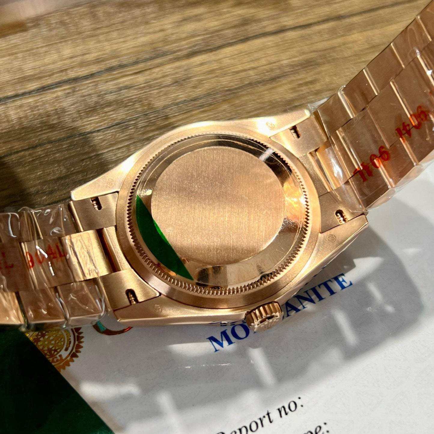 Rolex Day-Date M128345RBR-0030 Mother of Pearl 1:1 Best Edition custom 18k and moissanite