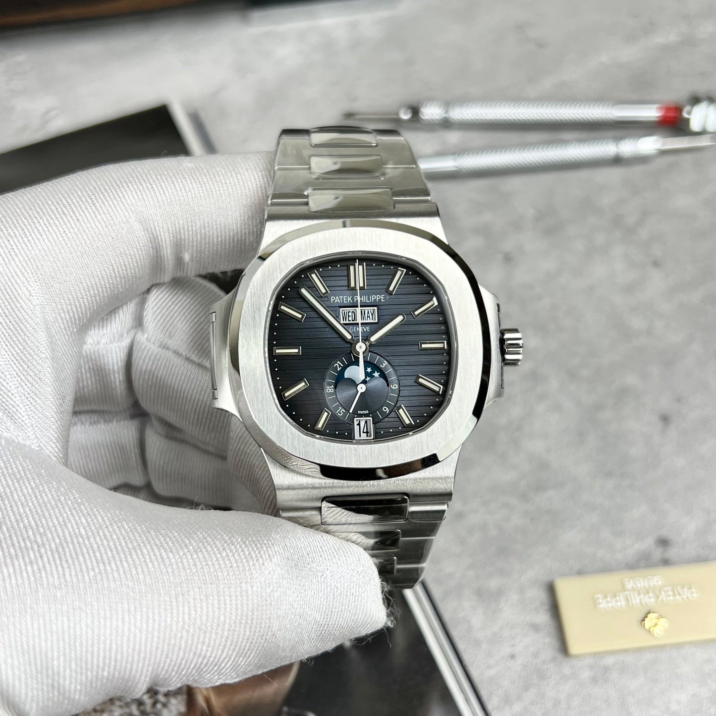 Patek Philippe Nautilus 5726/1A-014 V2 1:1 Meilleure édition PPF Factory Cadran bleu