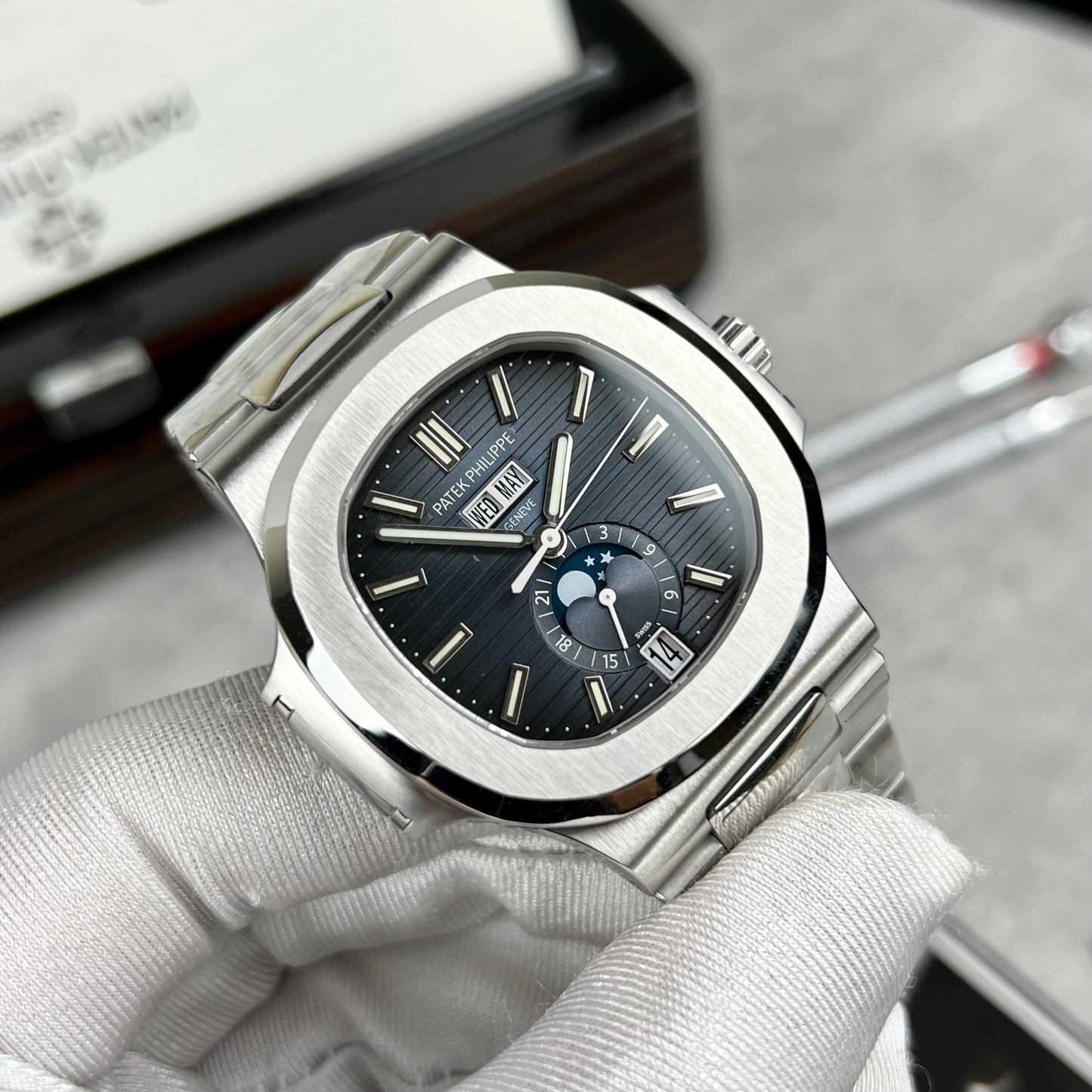 Patek Philippe Nautilus 5726/1A-014 V2 1:1 Meilleure édition PPF Factory Cadran bleu