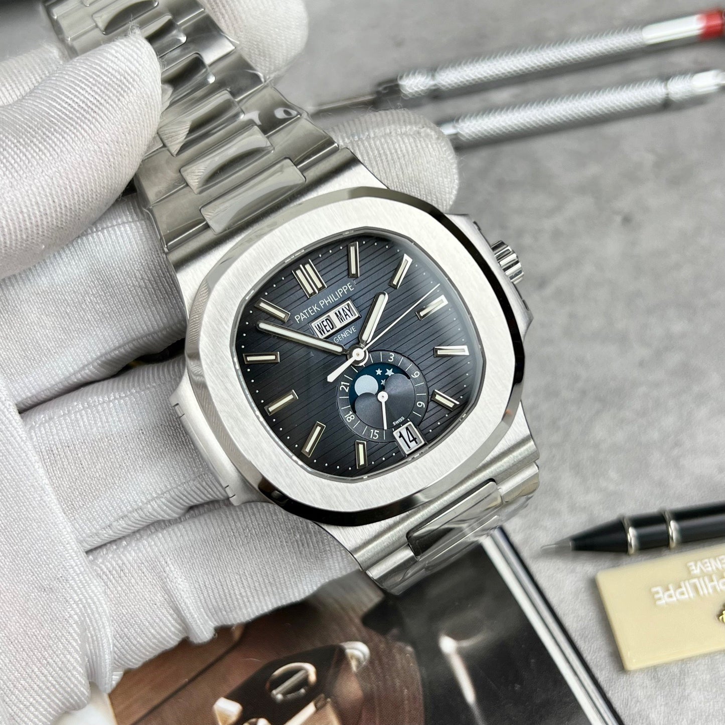 Patek Philippe Nautilus 5726/1A-014 V2 1:1 Meilleure édition PPF Factory Cadran bleu