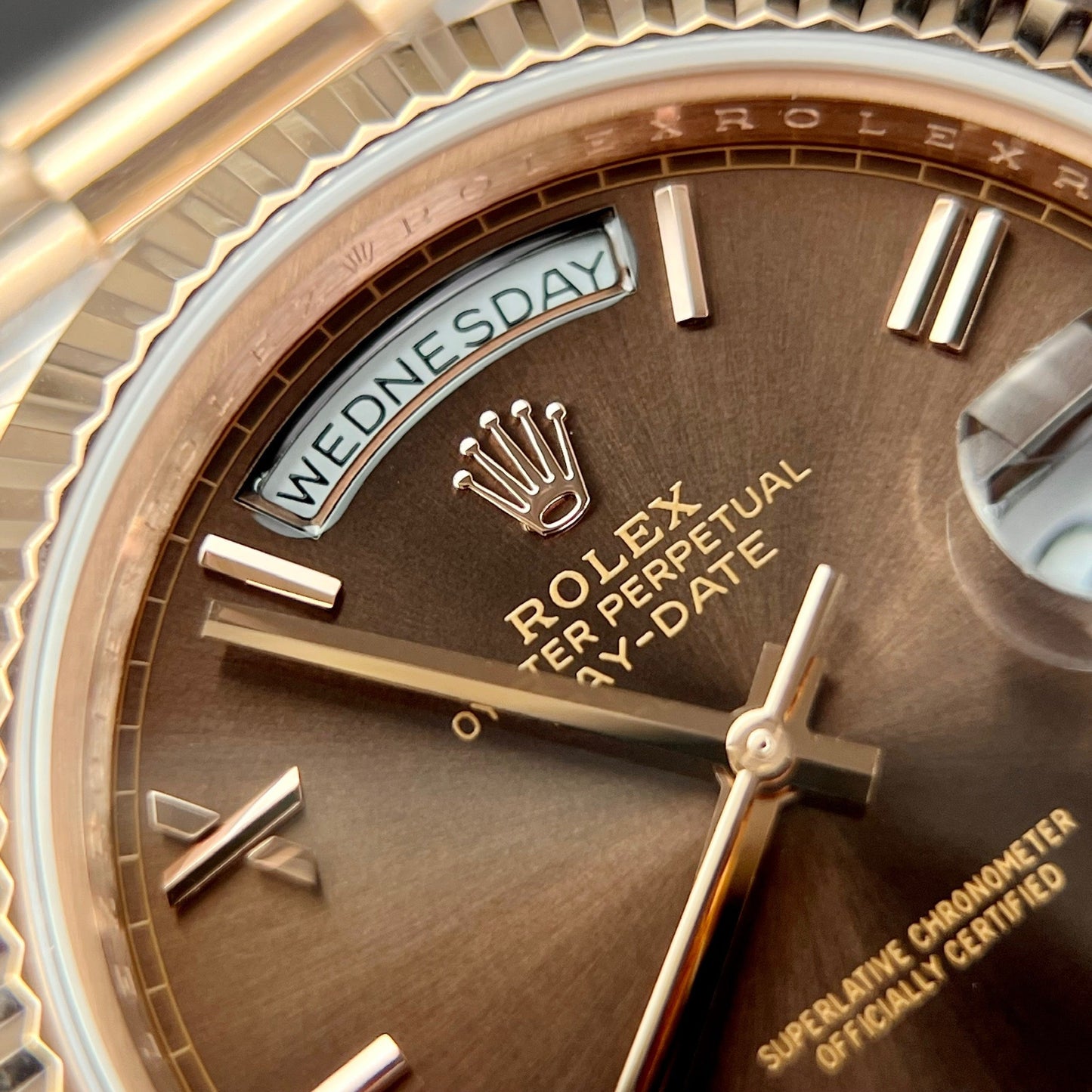 Rolex Day Date President Automatique 228235 Or rose 18 carats rempli 175 grammes GM V3 Version contrepoids