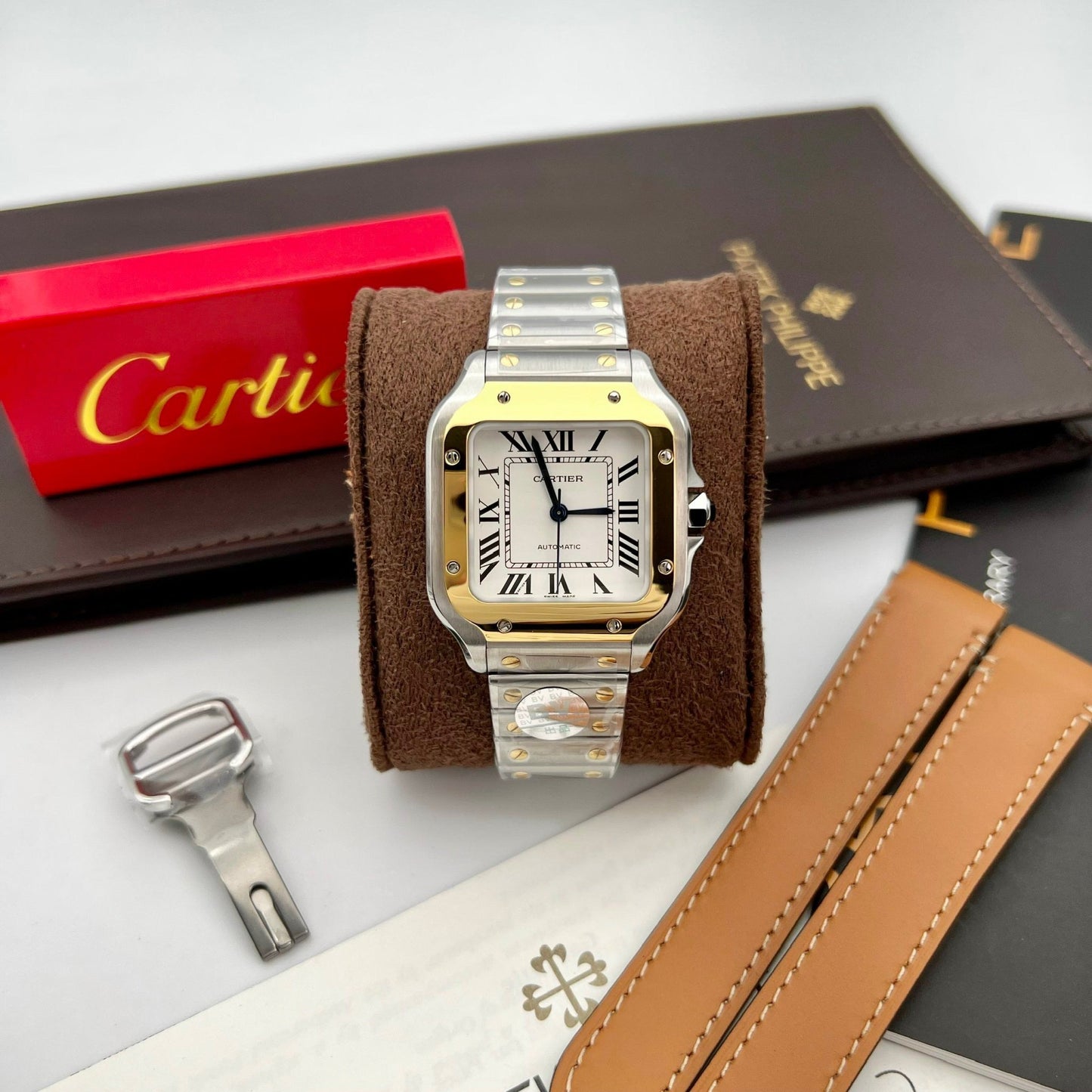 Cartier De Santos W2SA0016 35MM 1:1 Meilleure édition BV Factory Cadran blanc la plus récente version 2024