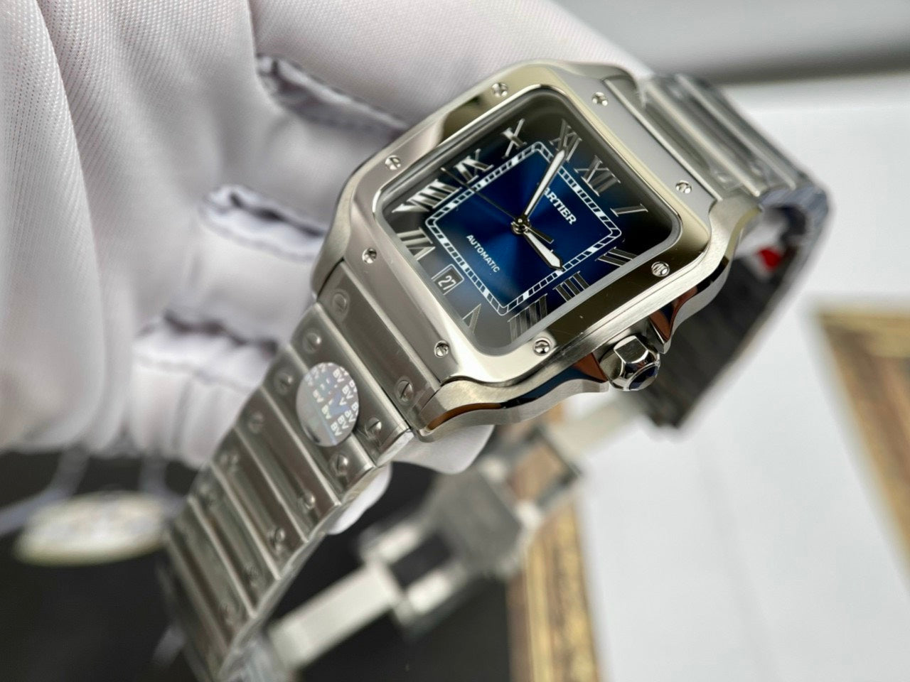 Cartier De Santos WSSA0013 2018 BV Factory 1:1 Best Edition Blue Dial versión más reciente