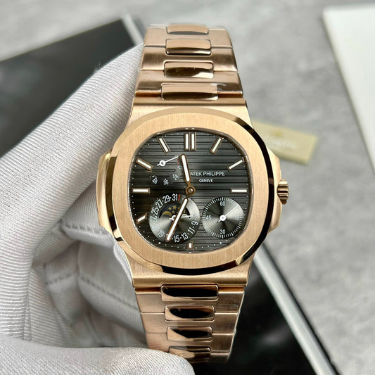 Patek Philippe Nautilus 5712/1R-001 1:1 Meilleure édition GR Factory Cadran gris Or rose