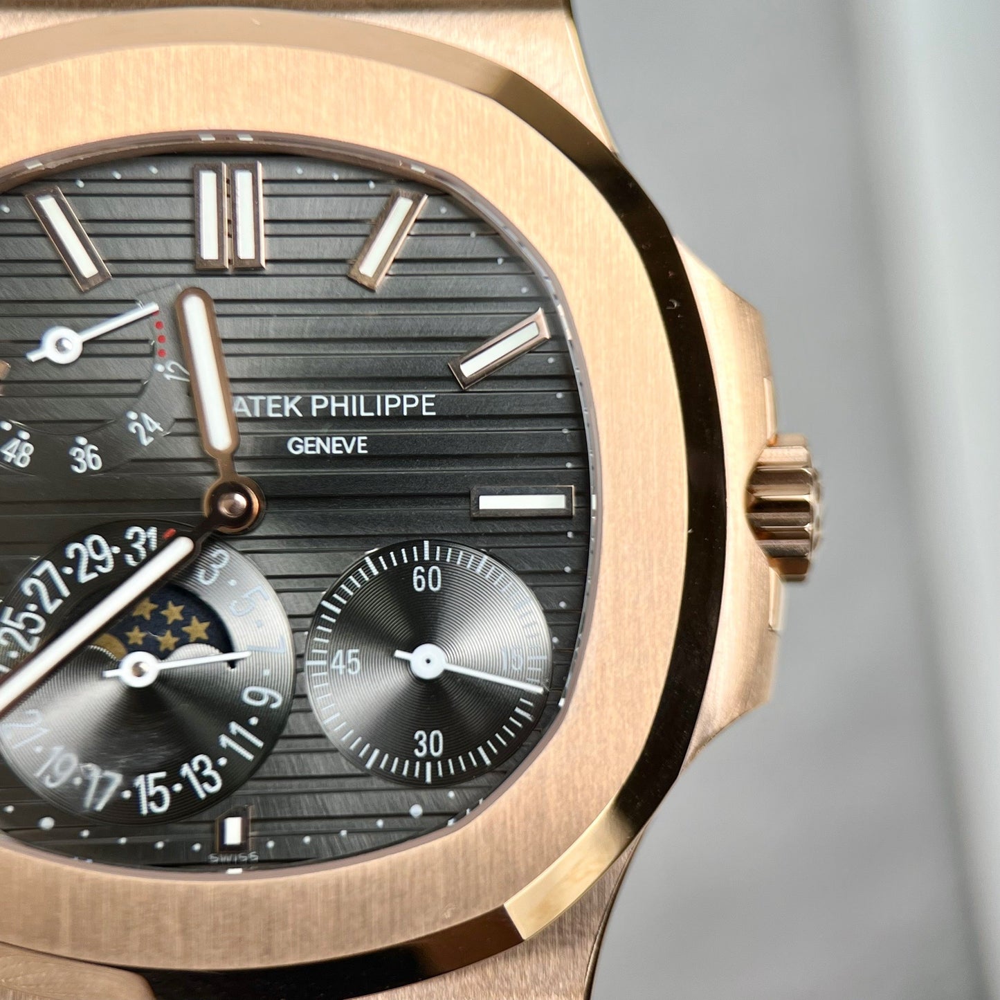 Patek Philippe Nautilus 5712/1R-001 1:1 Meilleure édition GR Factory Cadran gris Or rose