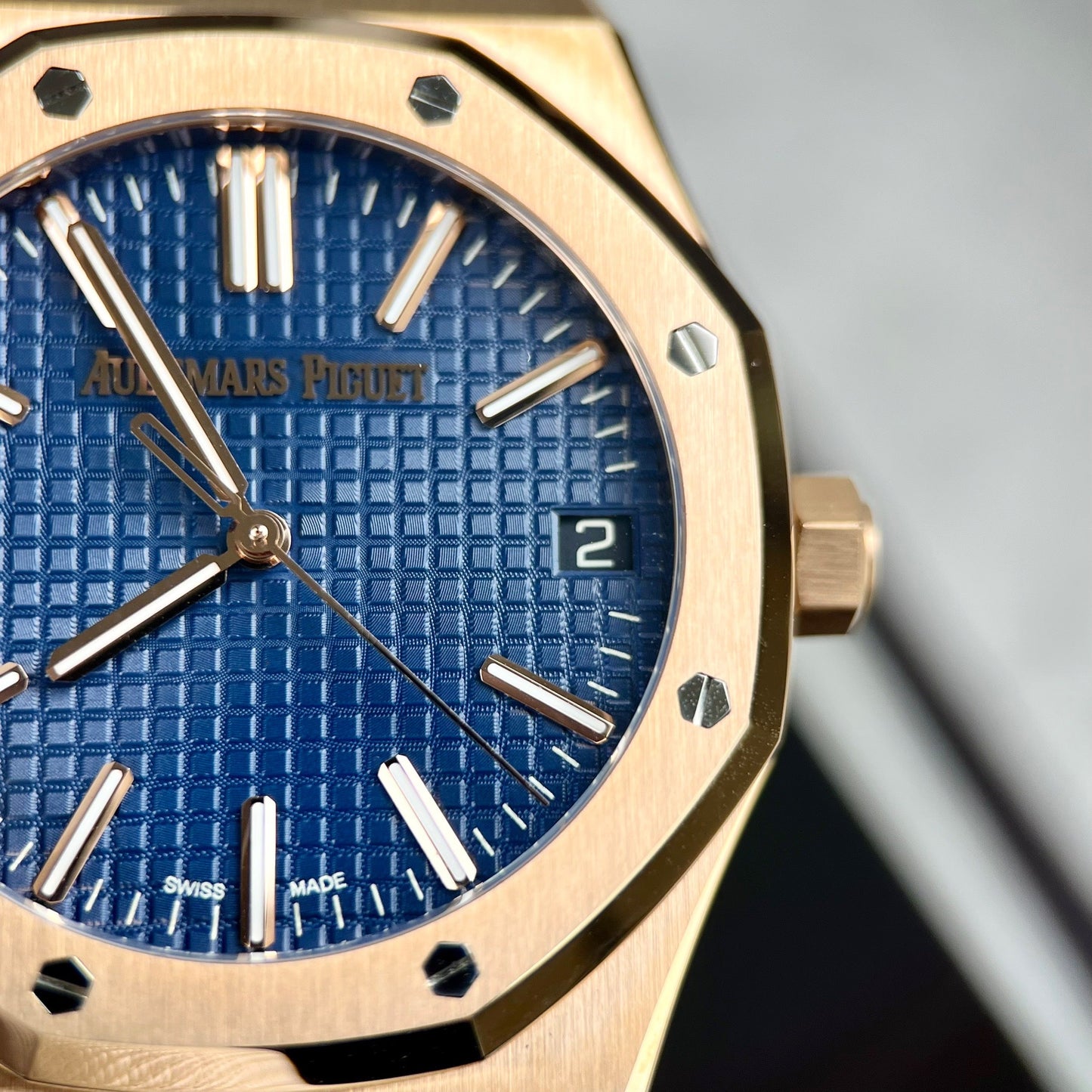 Audemars Piguet Royal Oak 15510 1:1 Meilleure édition APS Factory Blue Dial or rose