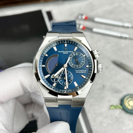 Vacheron Constantin Overseas 47450/000W-9511 TWA Factory 1:1 Best Edition cinturino in caucciù quadrante blu