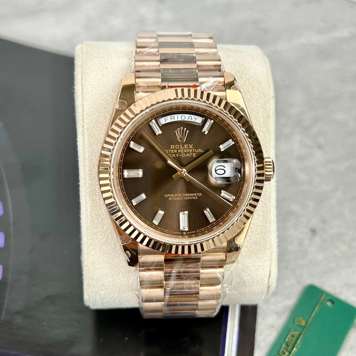 Rolex Day Date M228235-0003 1:1 Meilleure édition GM Factory V3 Cadran Chocolat Version Contrepoids