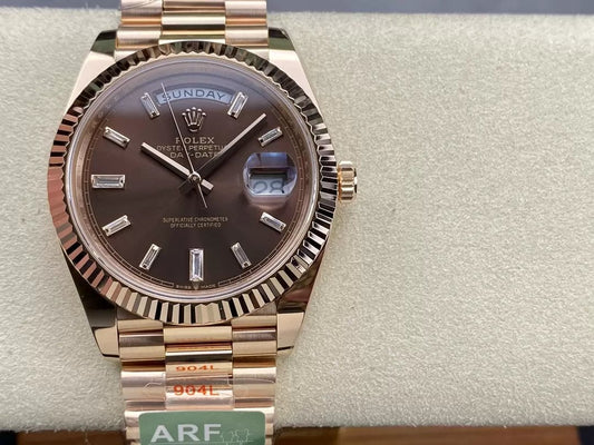 Rolex Day Date 40 M228235-0003 Cadran chocolat 1:1 Meilleure édition Mouvement AR Factory 3255