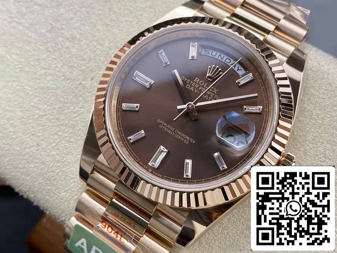 Rolex Day Date 40 M228235-0003 Cadran chocolat 1:1 Meilleure édition Mouvement AR Factory 3255