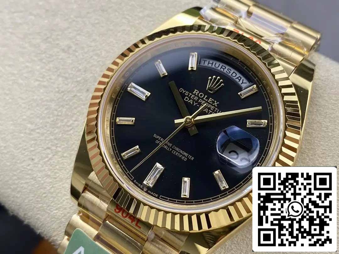 Rolex Day Date 40 M228238-0004 Cadran noir 1:1 Meilleure édition Mouvement AR Factory 3255