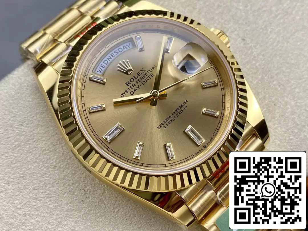 Rolex Day Date 40 M228238-0005 Cadran en or jaune 1:1 Meilleure édition Mouvement AR Factory 3255