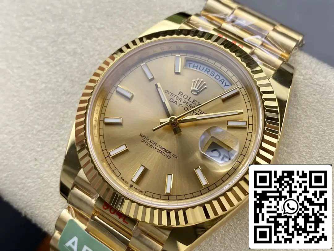 Rolex Day Date 40 M228238-0003 Cadran en or jaune 1:1 Meilleure édition Mouvement AR Factory 3255