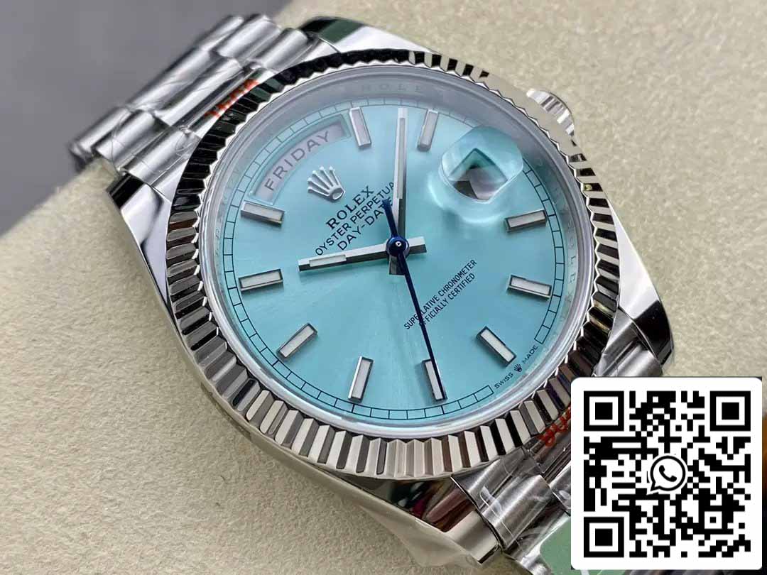 Rolex Day Date 40 M228236-0018 Cadran Tiffany 1:1 Meilleure édition Mouvement AR Factory 3255