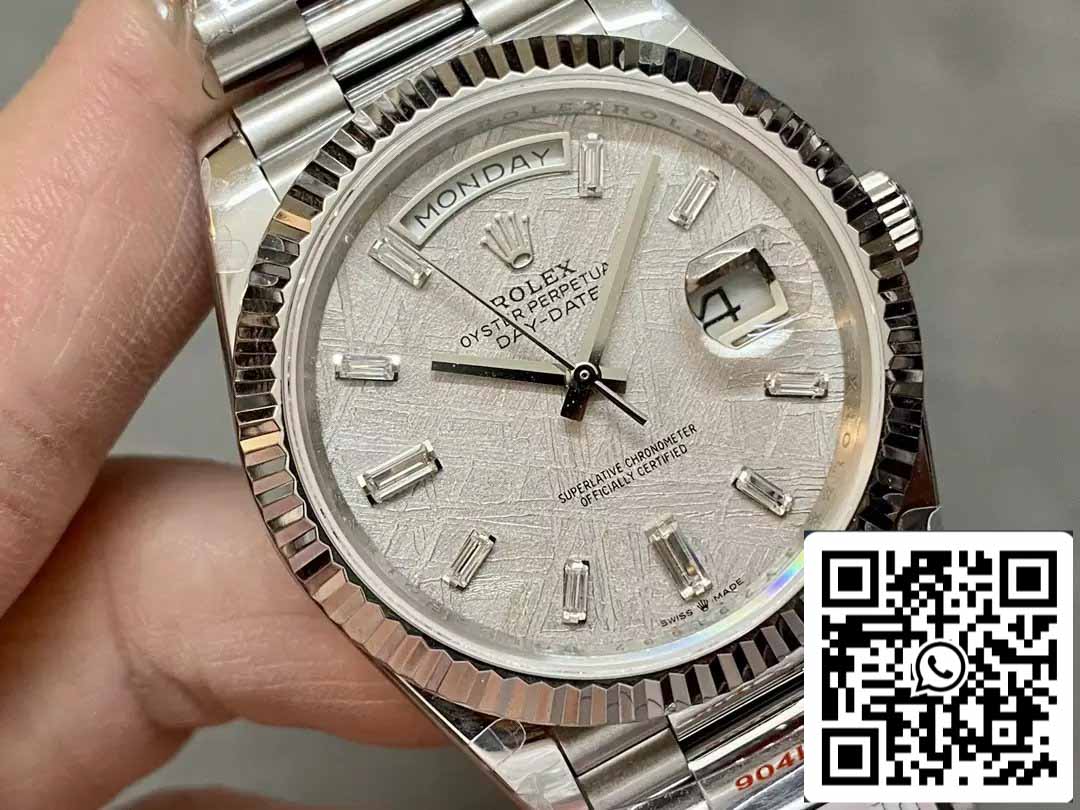 Rolex Day Date 40 M228236-0011 Cadran diamant météorite 1: 1 Meilleure édition QF Factory 183 grammes