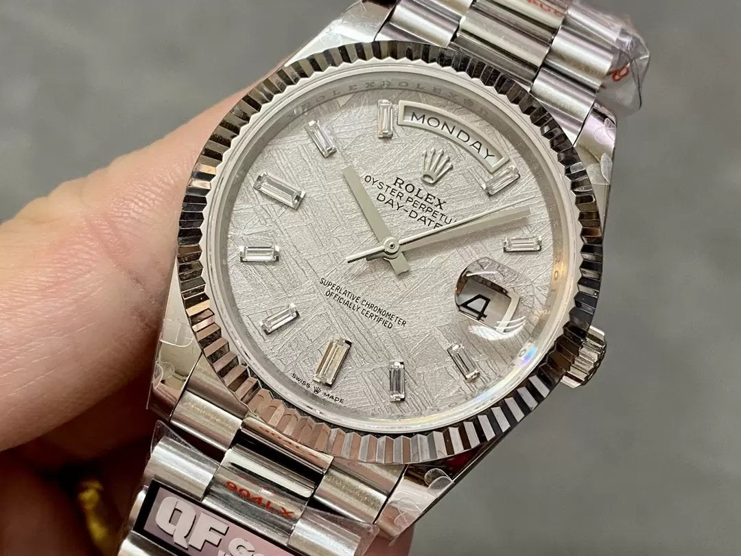 Rolex Day Date 40 M228236-0011 Cadran diamant météorite 1: 1 Meilleure édition QF Factory 183 grammes