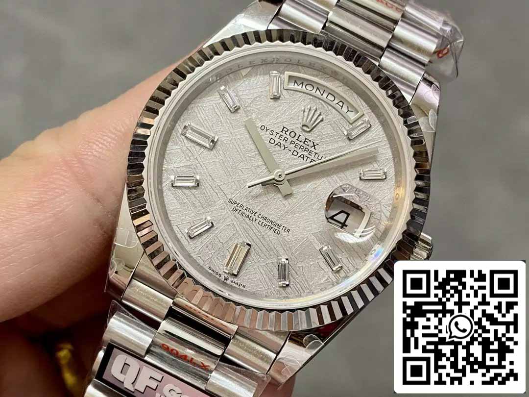 Rolex Day Date 40 M228236-0011 Cadran diamant météorite 1: 1 Meilleure édition QF Factory 183 grammes