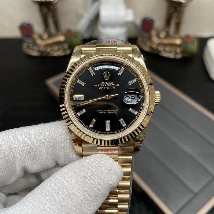 Rolex Day Date 40 M228238 -0004 Cadran diamant noir 1: 1 Meilleure édition GM Factory V3 Version contrepoids