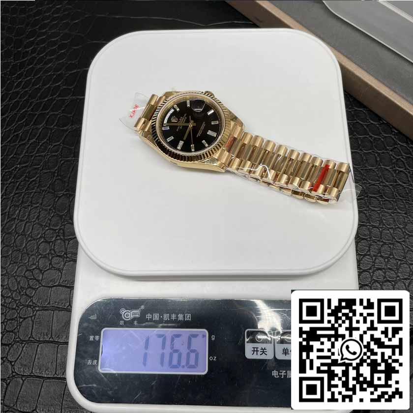 Rolex Day Date 40 M228238 -0004 Cadran diamant noir 1: 1 Meilleure édition GM Factory V3 Version contrepoids