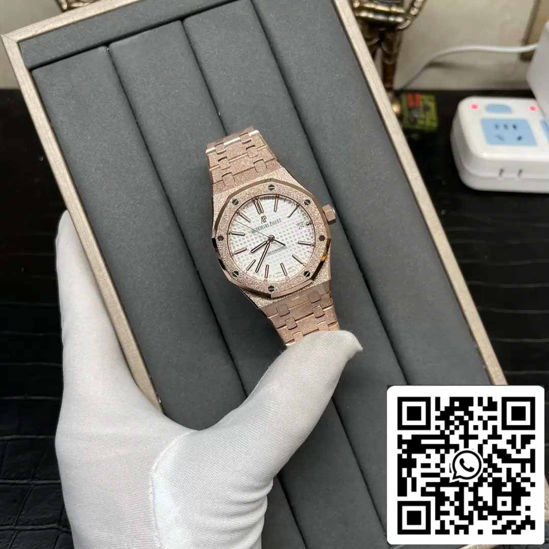 Audemars Piguet 15454OR.GG.1259OR.01 Frost Gold 1:1 best edition APS Factory White dial Rose gold