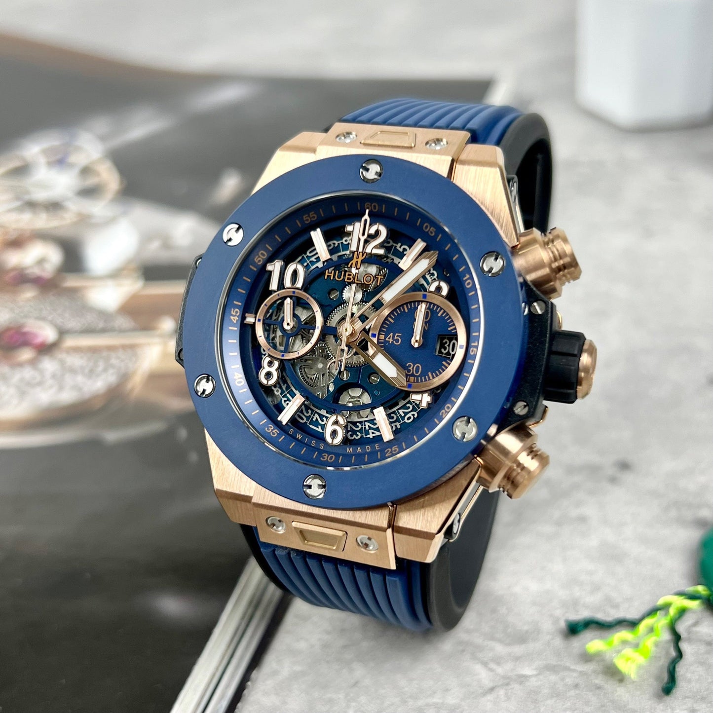 Hublot Big Bang Unico 421.OL.5180.RX 44 mm 1:1 Meilleure édition BBF Factory Bracelet bleu 