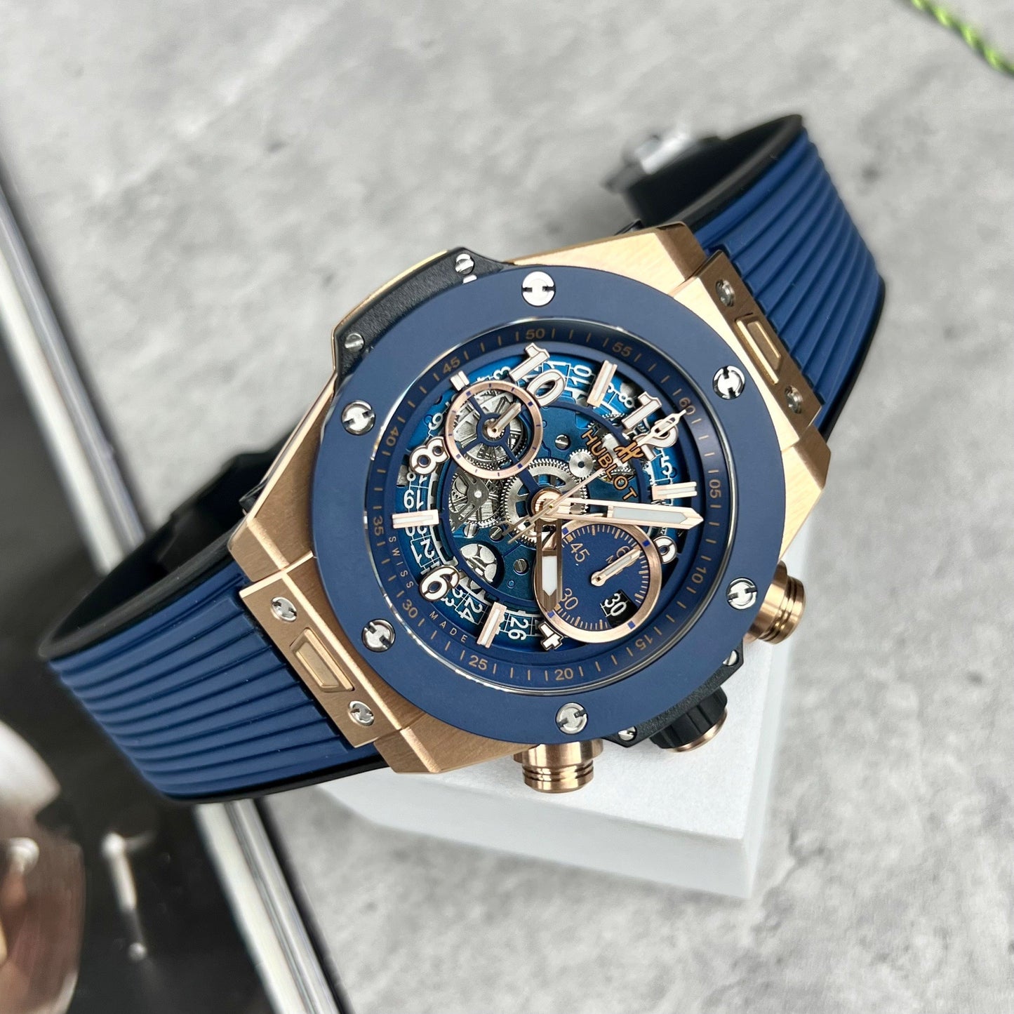 Hublot Big Bang Unico 421.OL.5180.RX 44 mm 1:1 Meilleure édition BBF Factory Bracelet bleu 