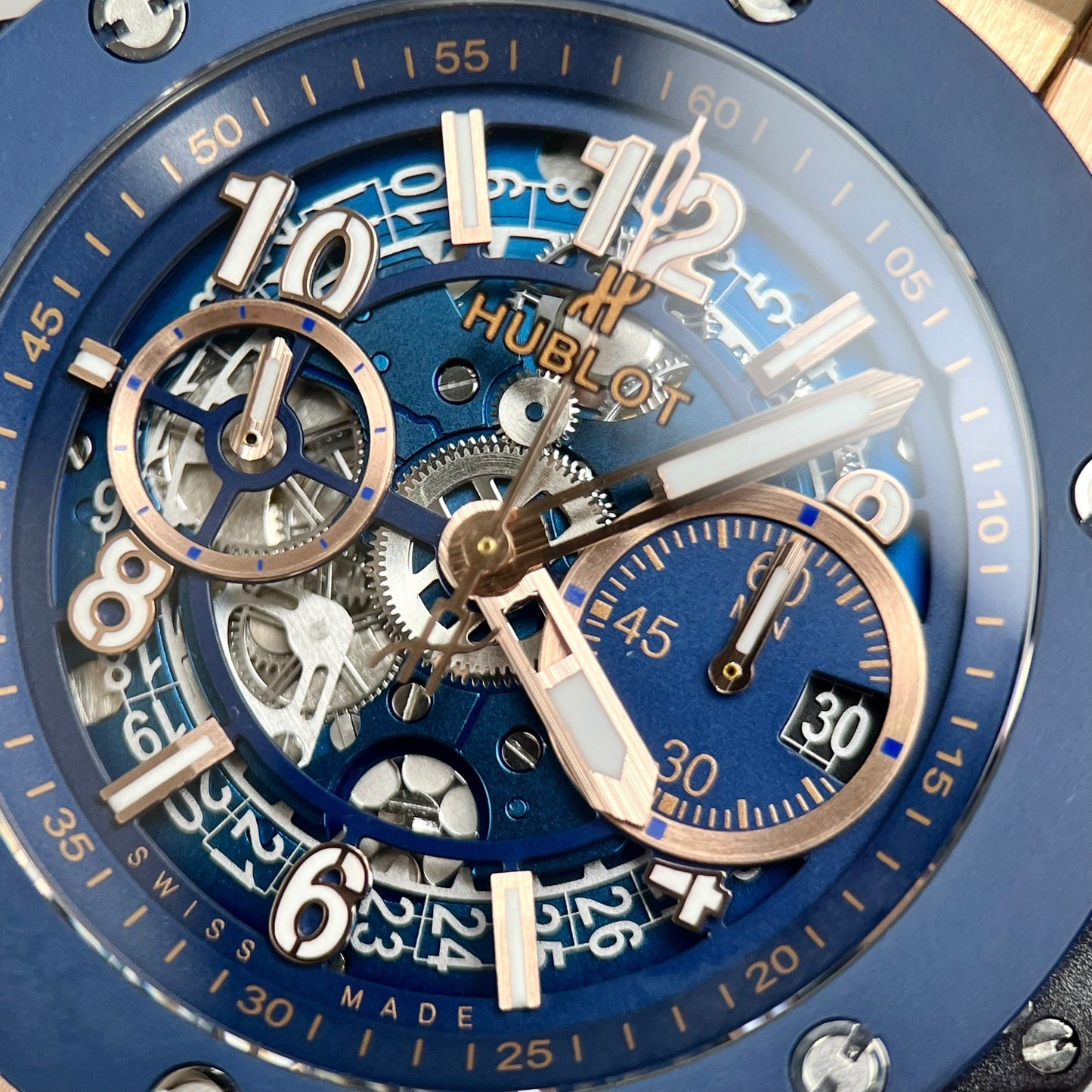 Hublot Big Bang Unico 421.OL.5180.RX 44 mm 1:1 Meilleure édition BBF Factory Bracelet bleu 