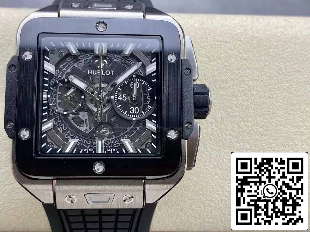 Hublot SQUARE BANG UNICO 821.NM.0170.RX 1:1 Meilleure édition BBF Factory Lunette noire