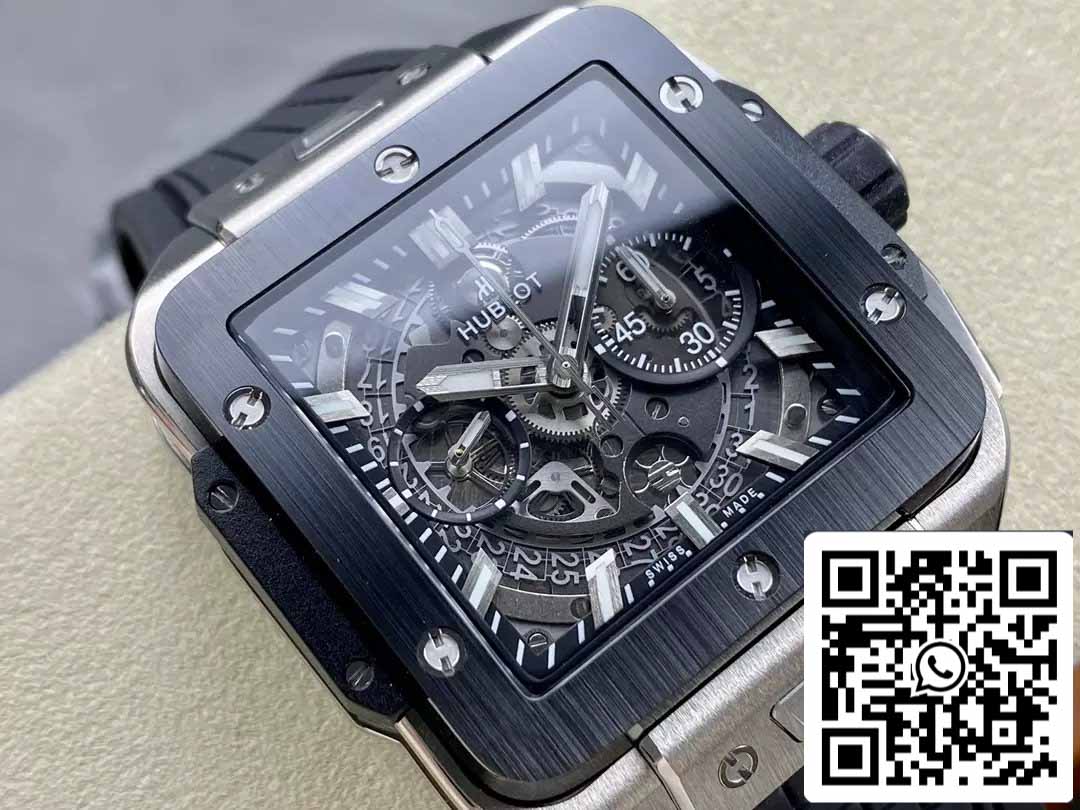 Hublot SQUARE BANG UNICO 821.NM.0170.RX 1:1 Meilleure édition BBF Factory Lunette noire