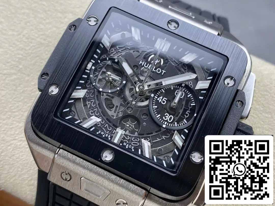 Hublot SQUARE BANG UNICO 821.NM.0170.RX 1:1 Meilleure édition BBF Factory Lunette noire