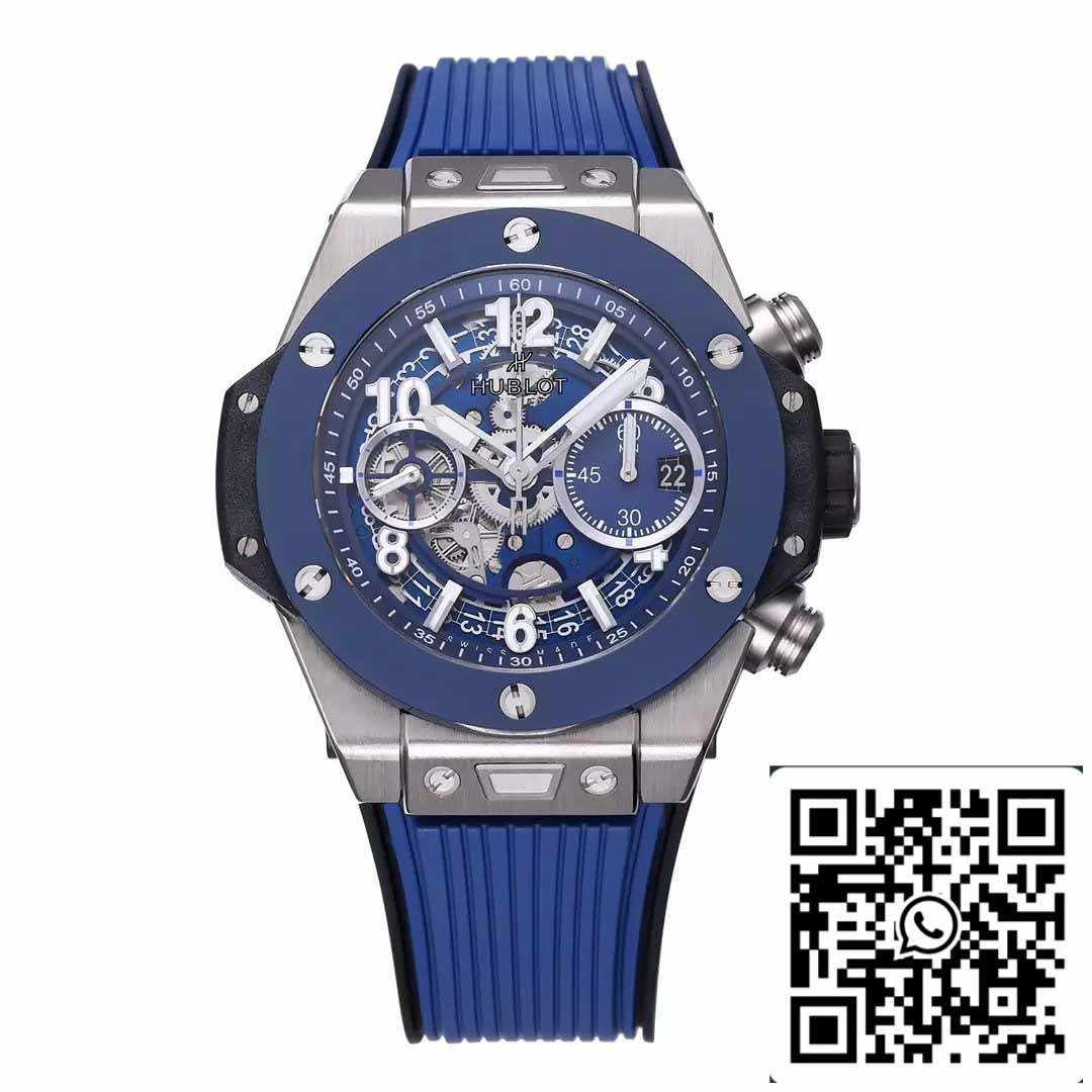 Hublot Big Bang Unico Titanium 441.NL.5171.RX 1:1 Best Edition BBF Factory Blue Strap Ceramic Bezel