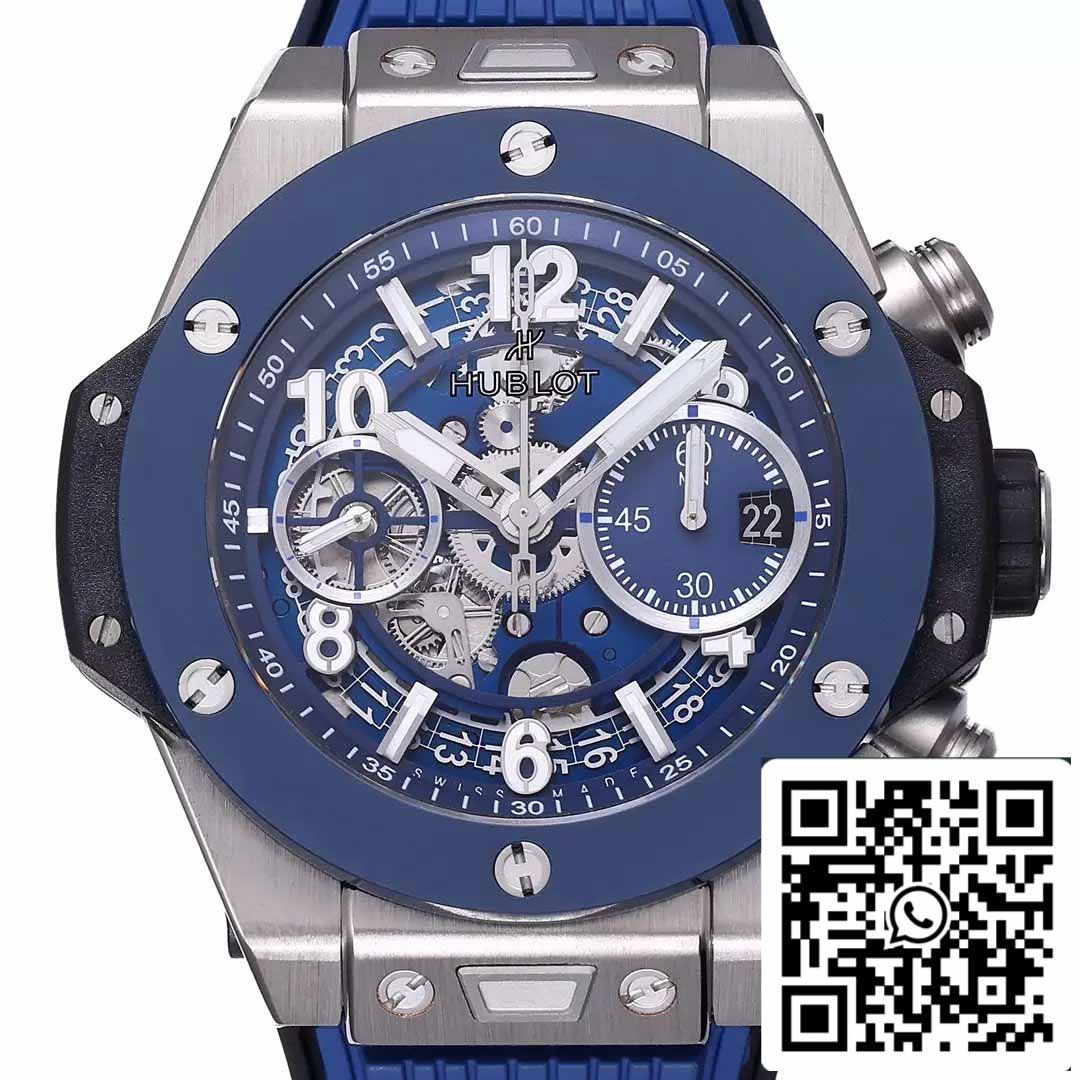 Hublot Big Bang Unico Titanium 441.NL.5171.RX 1:1 Best Edition BBF Factory Blue Strap Ceramic Bezel