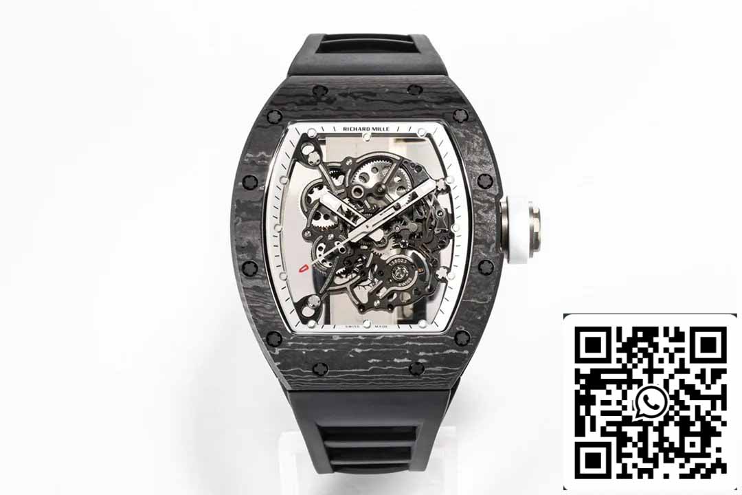 BBR Factory [V3] RICHARD MILLE RM055 RM-055 NTPT Kohlefasergehäuse Gummiband 