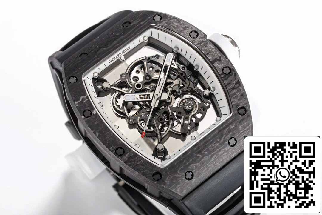 BBR Factory [V3] RICHARD MILLE RM055 RM-055 NTPT Kohlefasergehäuse Gummiband 