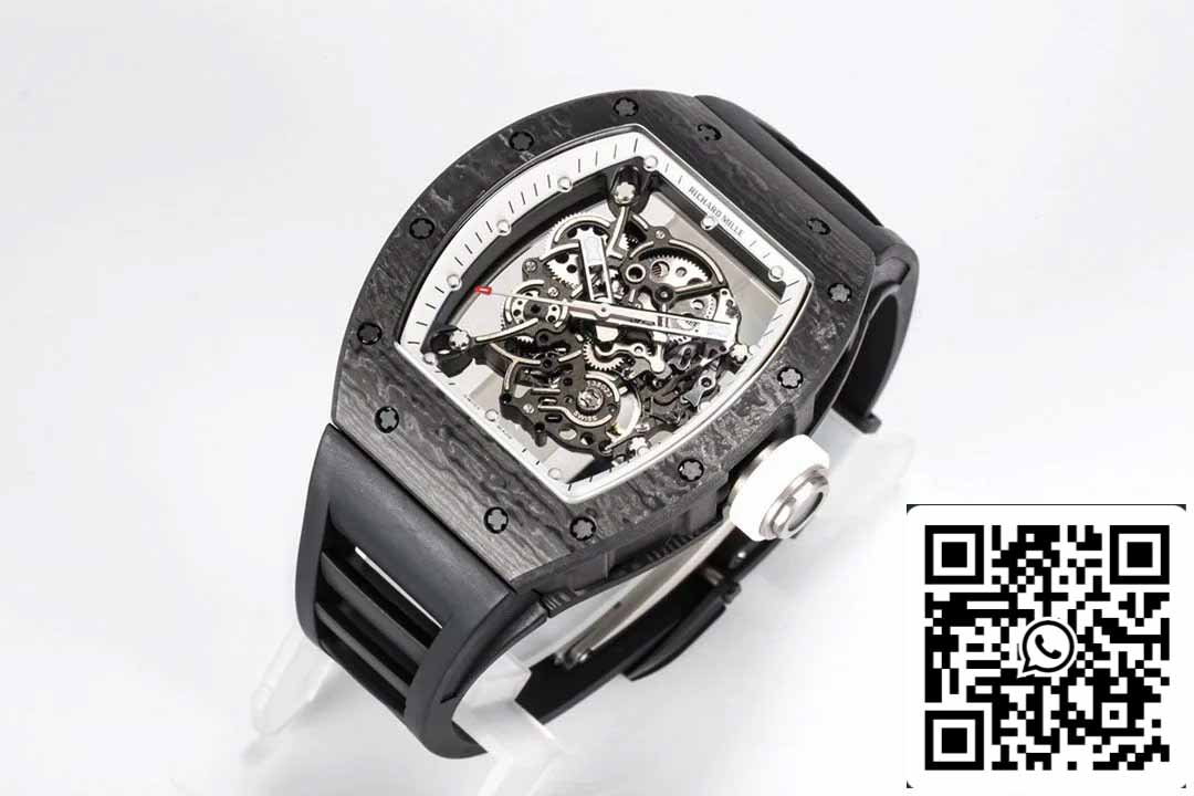 BBR Factory [V3] RICHARD MILLE RM055 RM-055 NTPT Kohlefasergehäuse Gummiband 