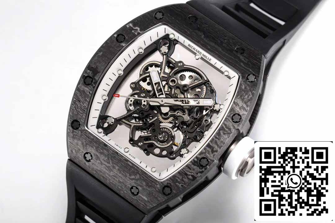 BBR Factory [V3] RICHARD MILLE RM055 RM-055 NTPT Kohlefasergehäuse Gummiband 