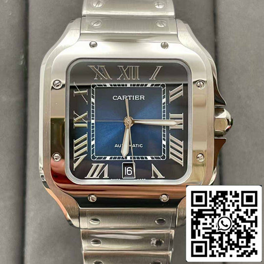 Cartier De Santos WSSA0013 2018 BV Factory 1: 1 Meilleure édition Cadran bleu Suisse ETA 9015 Bracelet Smartlinks en acier inoxydable Cadran bleu