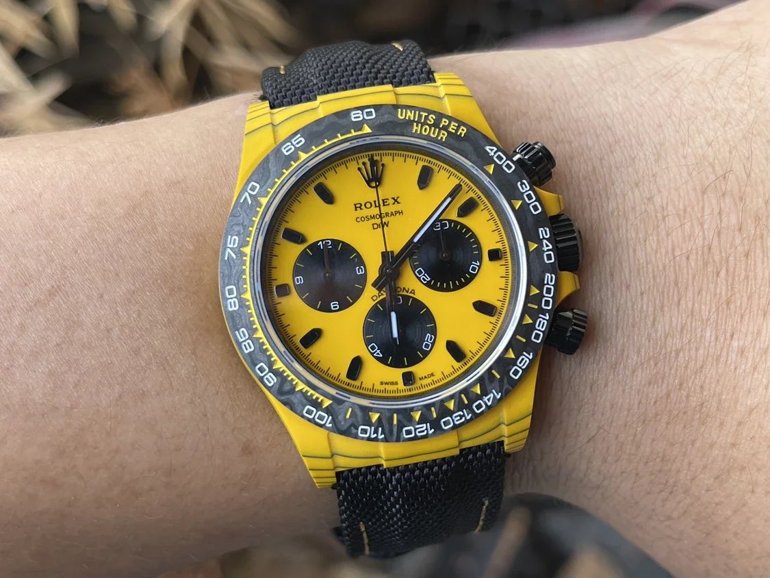 【Movimiento 4130 DIW Versión modificada】Serie Rolex Cosmograph Daytona con caja de fibra de carbono