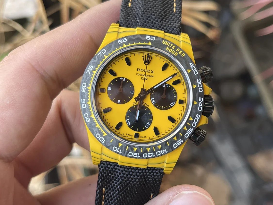 【Movimiento 4130 DIW Versión modificada】Serie Rolex Cosmograph Daytona con caja de fibra de carbono