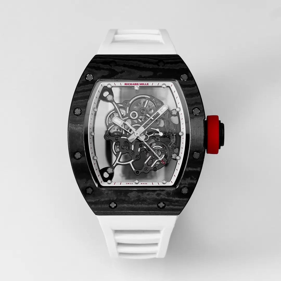 RICHARD MILLE RM055 Original redessiné 1:1 Meilleure édition BBR Factory 2024 Bracelet blanc 