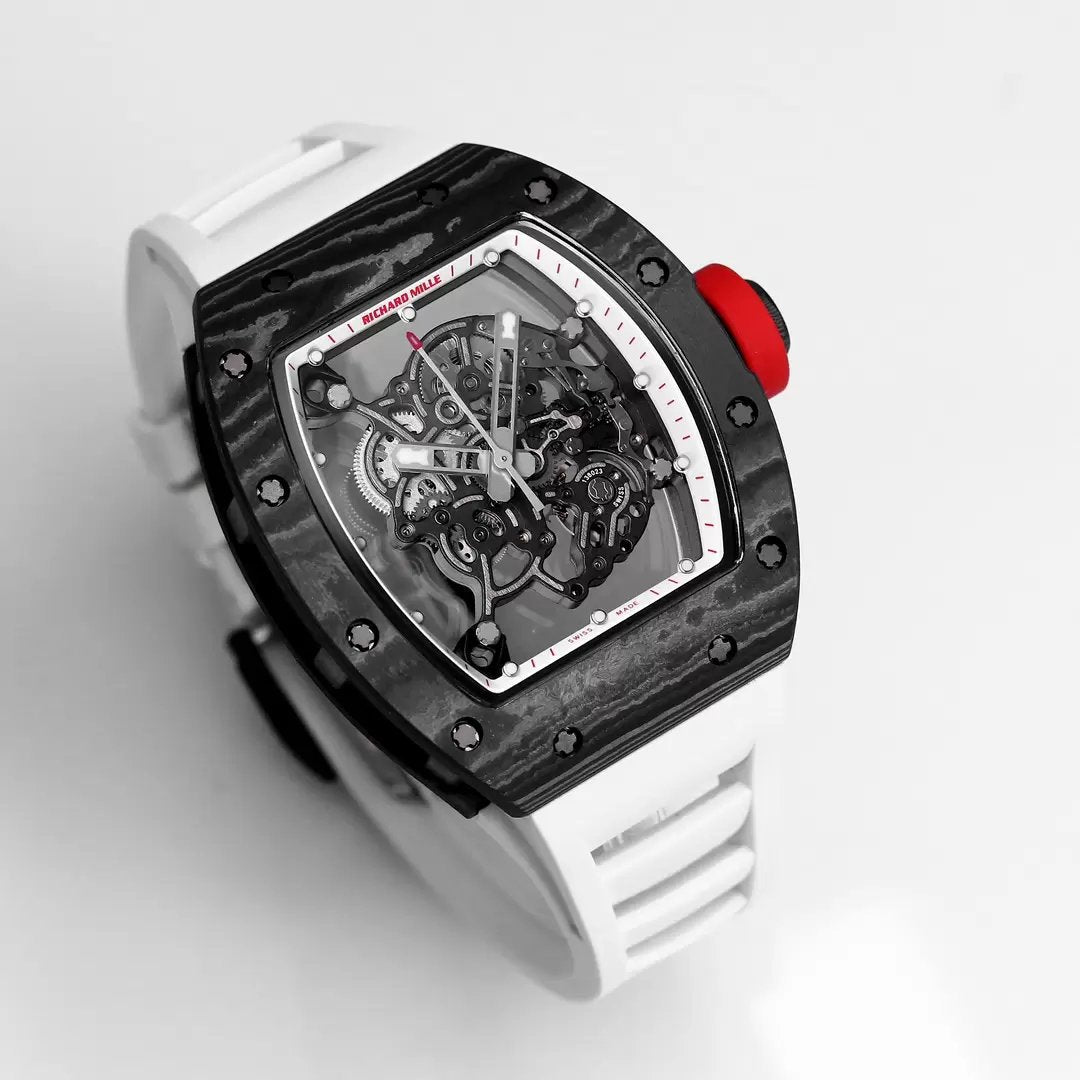 RICHARD MILLE RM055 Original redessiné 1:1 Meilleure édition BBR Factory 2024 Bracelet blanc 