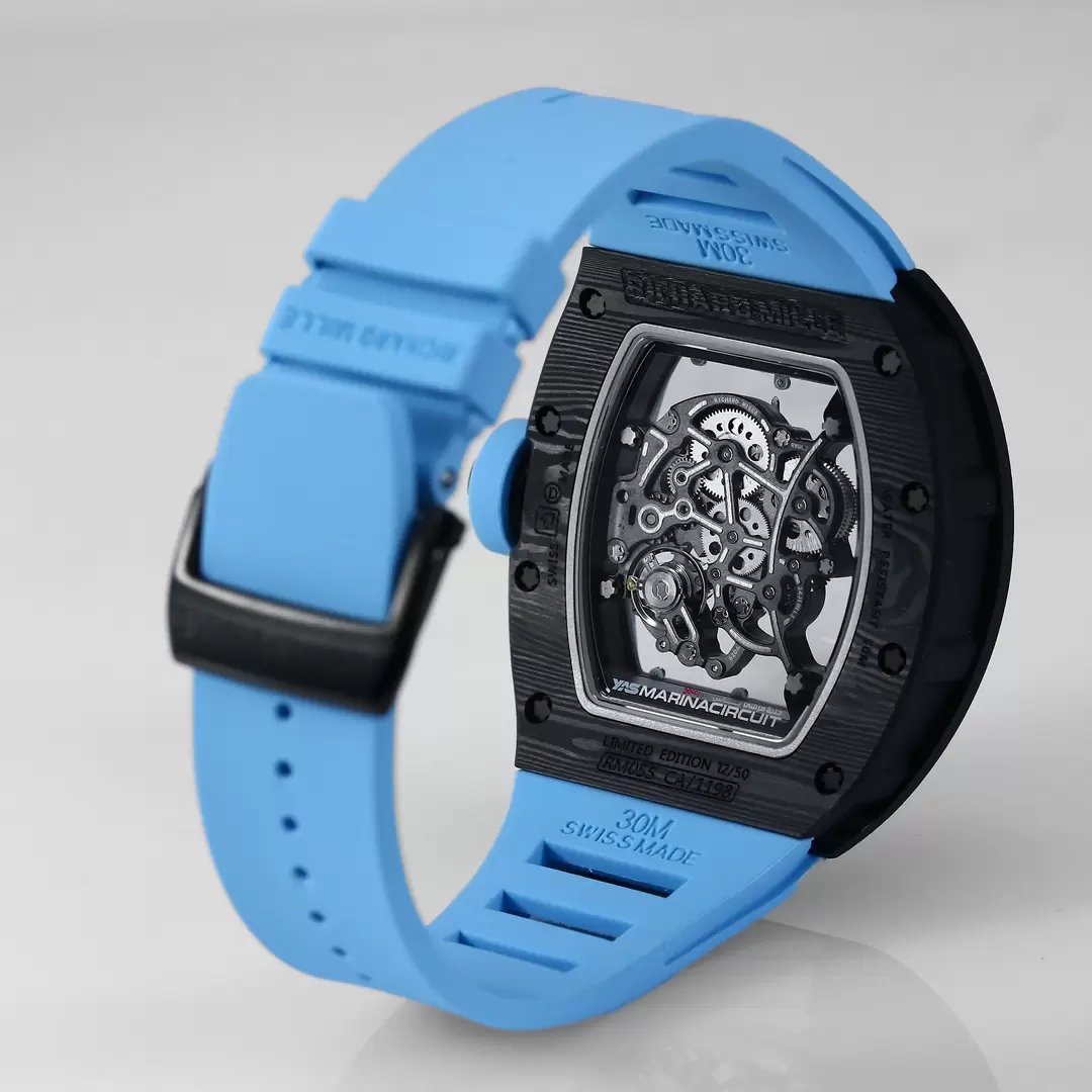 RICHARD MILLE RM055 Original redessiné 1:1 Meilleure édition BBR Factory 2024 Bleu 