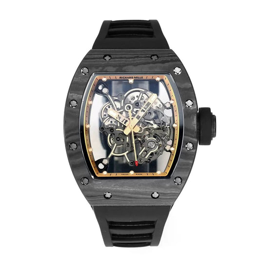 RICHARD MILLE RM055 Original redessiné 1:1 Meilleure édition BBR Factory 2024 Bracelet noir or 