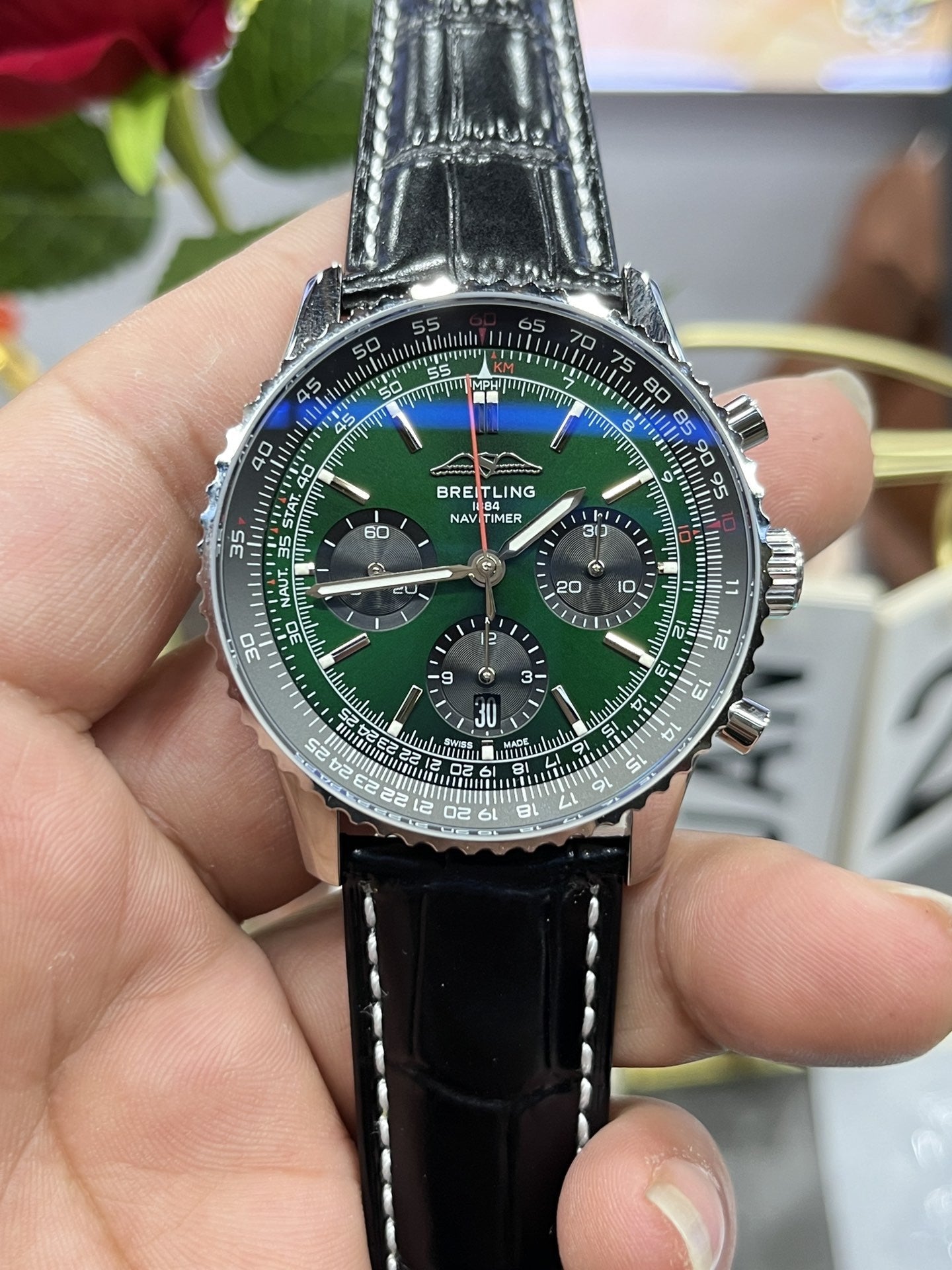 Breitling Navitimer B01 Chronographe AB0137241L1P1 43 mm 1:1 Meilleure édition BLS Factory