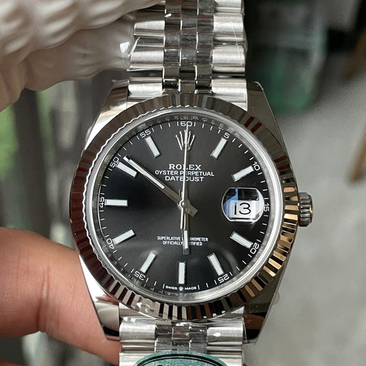 Rolex Datejust 41 menthe M126334-0018 1: 1 Meilleure édition Clean Factory Cadran noir