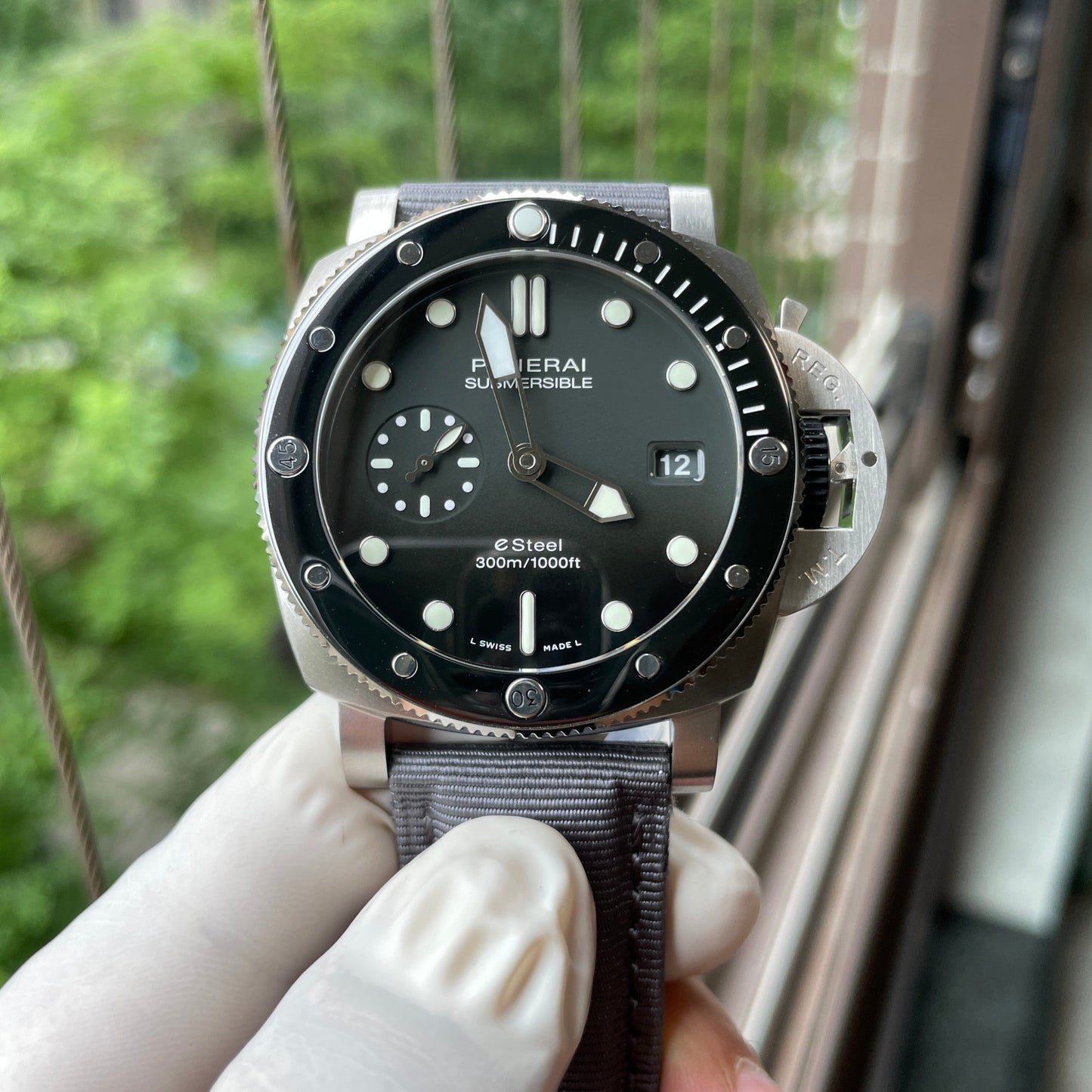 SBF Panerai Submersible PAM01288 1:1 Meilleure édition VS Cadran gris usine